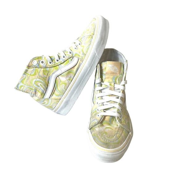 Vans SK8-Hi Sneakers Skate Casual Shoes Womens 7.5 Lace Up Mens 6 Paisley Canvas - Picture 1 of 11